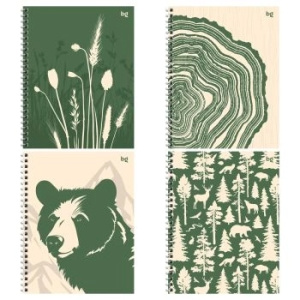 Тетрадь 96л., А5, клетка, на гребне BG /Лес/