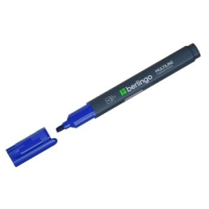 Маркер перманентный Berlingo синий, скошенный, 0,5-4мм BMc_04602