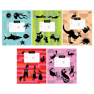 Тетрадь 12л., косая линия BG /В мире животных/ Т5ск12 64135