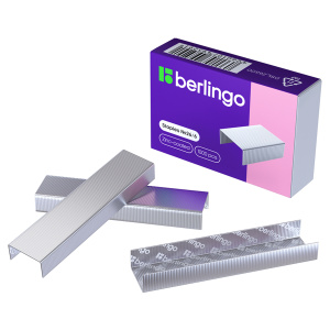 Скобы для степлера №26/6 Berlingo, оцинкованные, 1000шт. DSk_26600