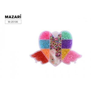 Бисер круглый, ассорти цветов, ПВХ-упаковка