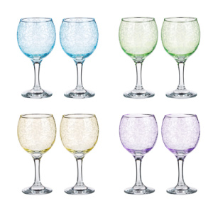 Набор бокалов 2шт для вина, 260 мл, с гравировкой, 4 цвета