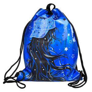 Мешок для сменной обуви Феникс+, арт.62650/ 25 ДЕВУШКА В КЕПКЕ (36х48 см, полиэстер, полиуретан, шел