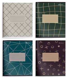 Тетрадь 24 л. кл. Schoolformat ПАТТЕРНЫ мел. карт., выб.УФ-лак