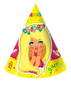 Колпак 21 см. (10 шт.) Девочка и шарики 2-21.10-0001