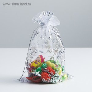 Мешочек подарочный органза /С Новым Годом!, 10 х12 см   4280361 (10702070/070623/3230560, Китайская