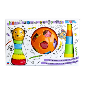 Развивающий набор №3 пирамидки+сортер КНОПА