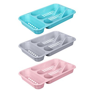 VETTA Лоток для столовых приборов, 4 секц, пластик, 33х19,5х4,5см, /Кантри/ арт. 4845 (10511010/2112