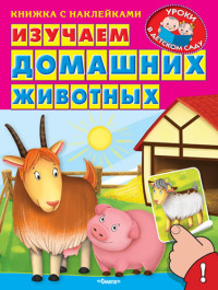 Книжка с наклейками. Уроки в детском саду. Изучаем домашних животных