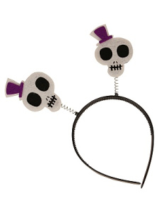 Карнавальный ободок Забавные черепа КРК-5752