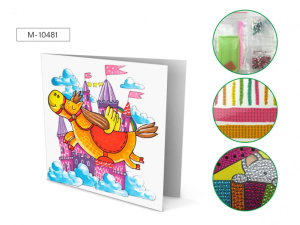 Алмазная мозаика /Открытка своими руками/, ПОНИ-ПЕГАС, 15х15 см, ОПП-упаковка