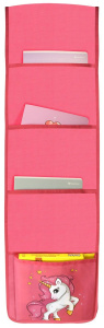 Кармашки-органайзер в шкафчик д/дет. сада Каляка-Маляка 4 кармана 80x24 см роз.