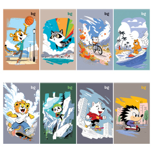 Блокнот А7 48л. на склейке BG /В движении/ Б7скл48 62544