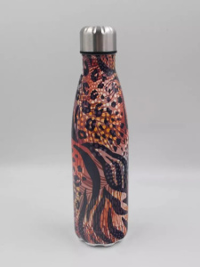 Вакуумная бутылка из нержавеющей стали. Оранжево-черный 0,5л