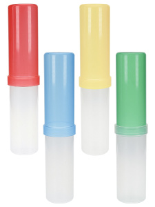 Пенал-тубус АССОРТИ  /Стандарт плюс/ прозрачный+цветной прозрачный (ПН-2851), пластик