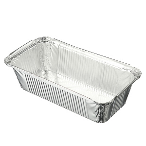Форма для запекания, алюминиевая фольга, 21,7x11,3x5,3см, дно 18,1x7,7cм, 865мл, L-край, арт.99-01
