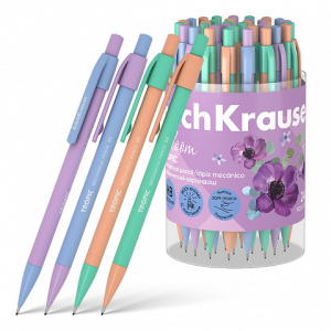 Карандаш механический ErichKrause Tropic Pastel Bloom 0.5 мм, НВ (в тубусе по 24 шт.)