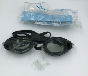 Очки для плавания с чехлом фиолетовые