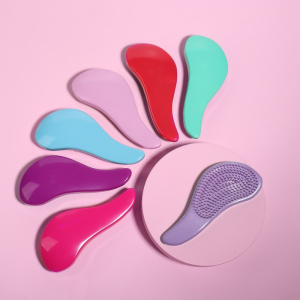 Расческа массажная №12 волна АССОРТИ Tangled 5,5*15(±1)см зубчики разноцв МИКС кор PVC QF 5096633 (1