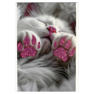 Блокнот, А6, 40 л, арт. 70050 КОТОЛАПКИ / Блок - белый офсет 60 г/м², клетка, мягкий переплёт (1 ско