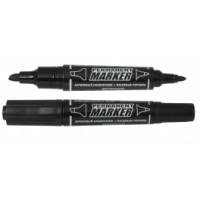 Маркер перманентный двусторонний, черный