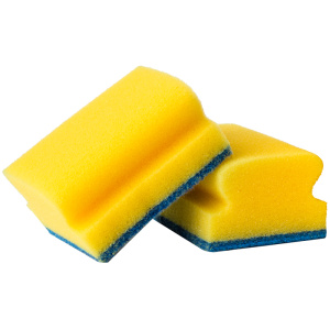 Губки для посуды OfficeClean, поролон с абразивным слоем, профильные, 96*64*42мм, 2шт. 281461