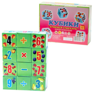 Кубик /Учимся считать/ (12шт.пл-са)