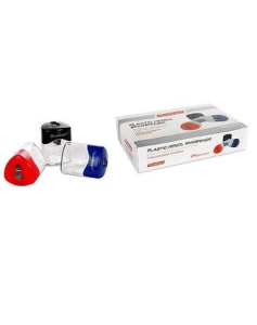 Точилка Berlingo Пластиковая Цветная с контейнером с 2-мя отверстиями 24шт в картонном пенале