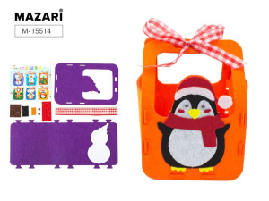 Набор для творчества из фетра ПОДАРОЧНЫЙ ПАКЕТ, 6 дизайнов в ассортименте, ОПП-упаковка