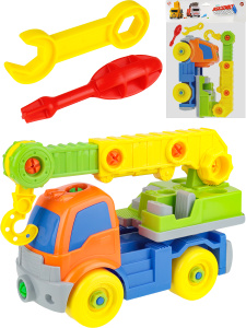 Машина-конст.Строительный Кран(в наб.отвертка и развод.ключ,в пак.)(36х11,5х18,5см) ( Арт. 1932695)