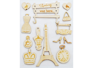 2755-SB Деревянные чипборды /Винтажные украшения/