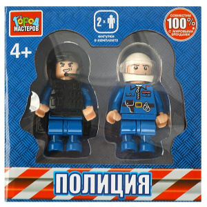 Конструктор фигурки ПОЛИЦИЯ, 2 шт. Город мастеров в кор.2*40шт