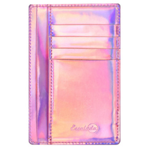 Чехол д/пласт. карт арт.48413/50 ГОЛОГРАФИК РОЗОВЫЙ (142х92 мм, блинтовое тиснение, 2 отделения, обс