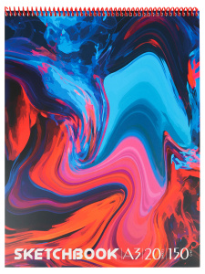 Скетчбук А3 Краски (мягкая обл, мат лам, жест подл, спираль, 20л, 150г) С20-7722