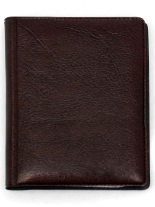 Визитница вертикальная, мягкая /экокожа/ коричневая /Стандарт/ 20 листов 40 карт ВЦ-3425