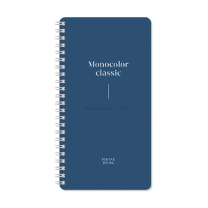 Телефонная книга А5, 80л., на гребне OfficeSpace /Моноколор. Dark azure/, с высечкой Тк80г_48564