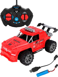 Машинка р/у (размер 18х10х8,5 см)(USB, свет, пульт, 2*AA не в компл, в кор.) (арт. 3106455)