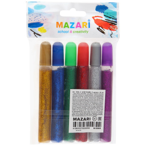 Гель с блёстками, 15 мл х 6 цветов,с европодвесом