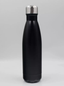 Вакуумная бутылка из нержавеющей стали. Черная 0,5л