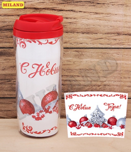 Термокружка /С НГ. Елочка/ (350 мл) КП-2067