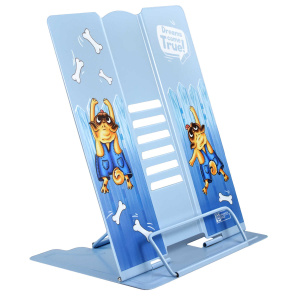 Подставка для книг и учебников арт.59888/ 20 МОПСЫ НА ЗАБОРЕ (21х26х16.5 см, окрашенный чёрный метал