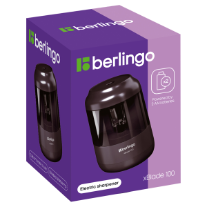 Точилка электрическая Berlingo /xBlade 100/ 1 отверстие, с контейнером, картон. упаковка BEs_37005 (