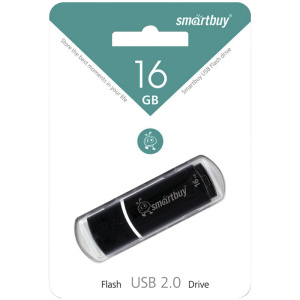 Память Smart Buy /Crown/  16GB, USB 2.0 Flash Drive, черный SB16GBCRW-K (10005030/160625/5160593, Ки