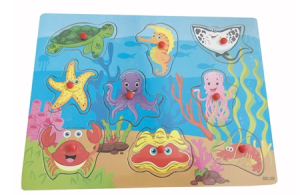 Деревянная рамка-вкладыш /Подводный мир/