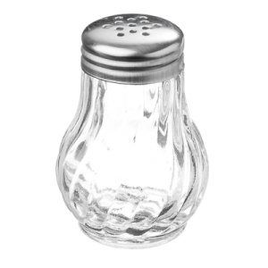 Солонка, стекло, металл, 7см, /Классика/