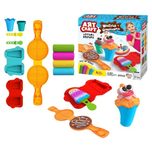 Набор для лепки /Вафли и мороженое/ AЯT CRAFT тесто 4х50г в/к 22*6*22 см