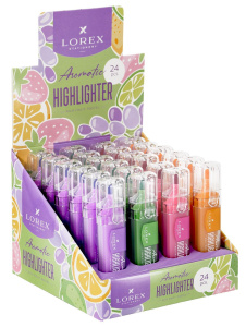 Маркер текстов. LOREX Aromatic 1-3,5 мм ассорти пастель скошенный прозрачный корпус дисплей