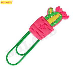 Закладка-скрепка Кактус с цветочками ЗК-5022