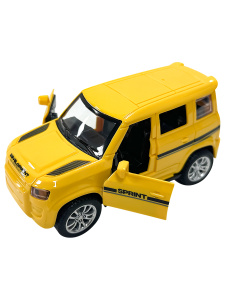 Машинка инерционная (14,5х6,5х6 см, желтый, свет, звук) в пакете (Арт. ИК-0840)