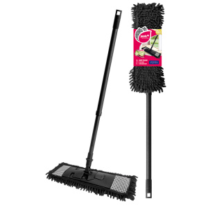 Швабра York /Pepita/ с держателем 38,8*9см, телескоп. ручка 84-139см, МОП микрофибра 81302 (10013160